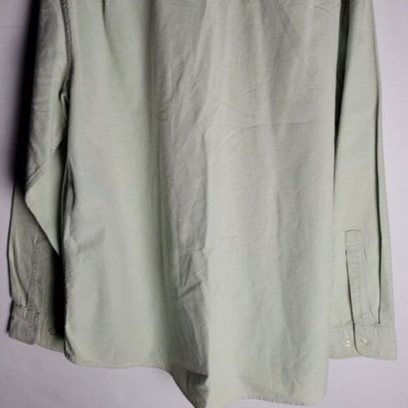 Eddie Bauer Legend Men's Long Sleeve Button Up Collared Solid Beige Shirt Size L - Picture 3 of 3